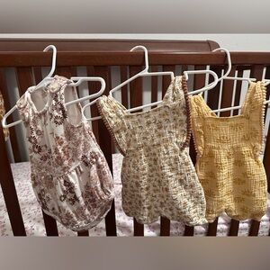 Lot of 3 baby girl outfits size 3-6 months. Washed, but never worn